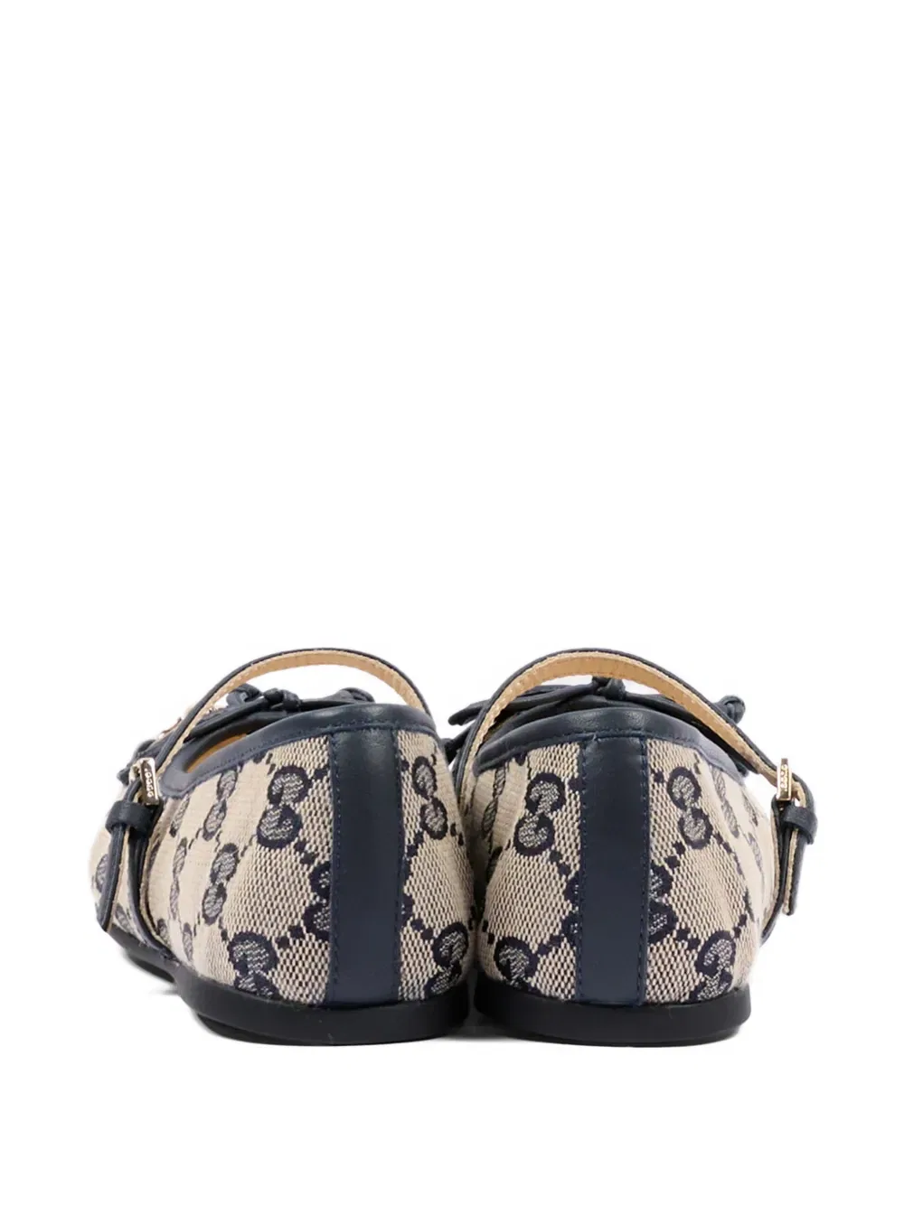 Балетки с пряжкой в виде конской уздечки и логотипом Gucci Kids, нейтральный — фото 3