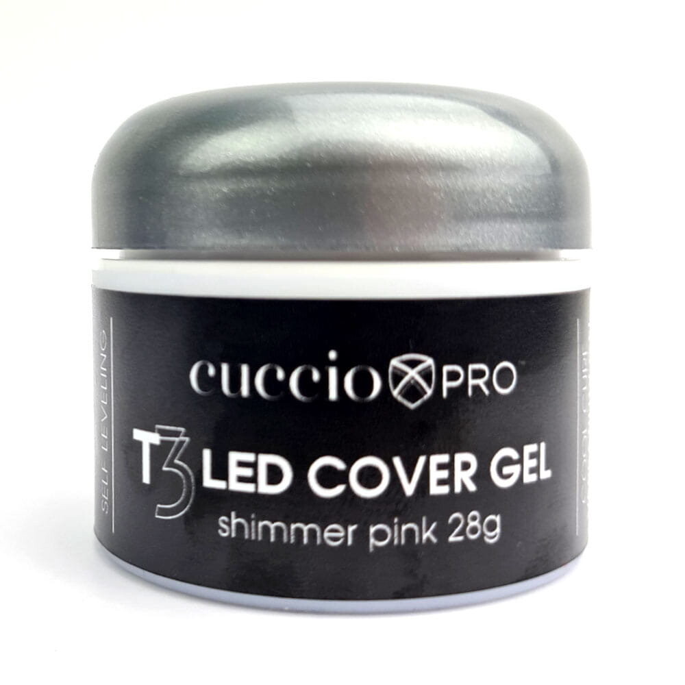 

T3 LED Cover Самовыравнивающийся гель с мерцающим розовым 28 г Cuccio