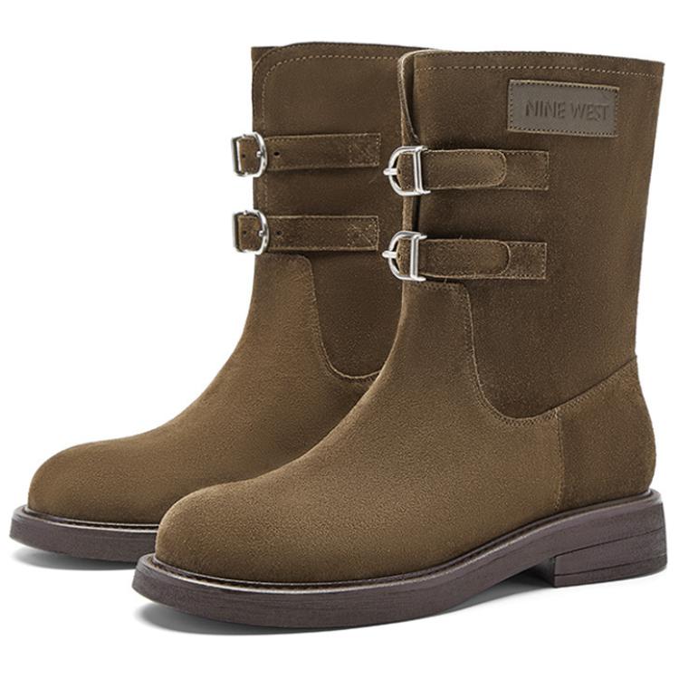 NINE WEST Женские черные зимние ботинки на каблуке 3,3 см с меховой подкладкой, цвет Black (Fleece-Lined) — фото 4