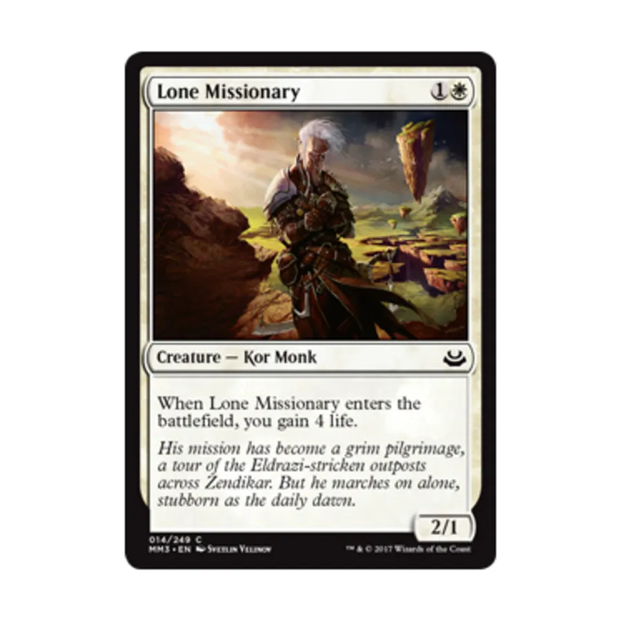 

CCG Одинокий миссионер (К), MTG - Modern Masters 2017