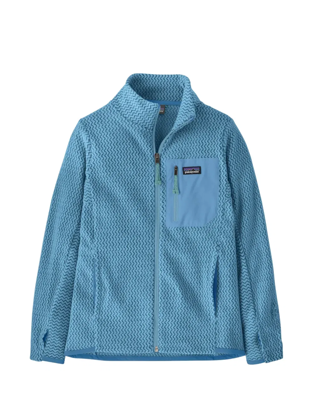 Текстурированный свитер R1 с воздушной застежкой-молнией Patagonia Kids, синий