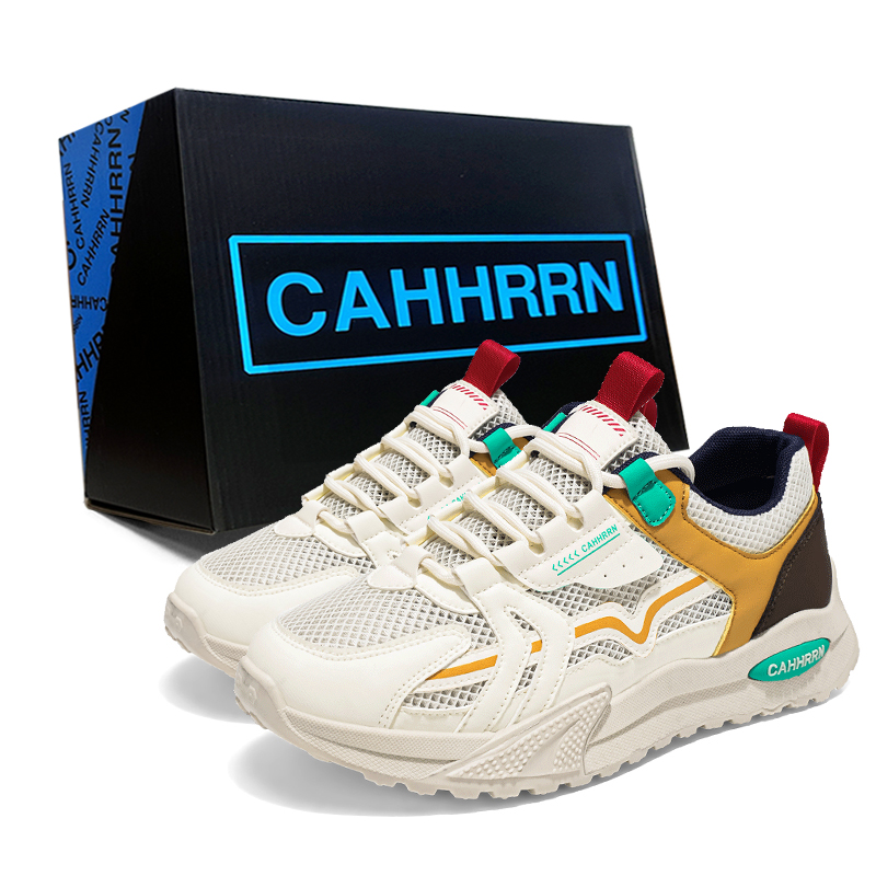 

CAHHRRN Низкие повседневные мужские кроссовки бело-голубые, цвет White Blue