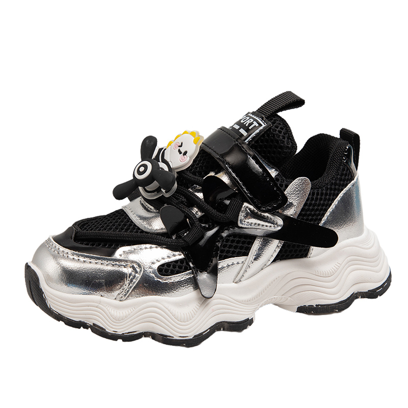 

Дышащие и износостойкие низкие детские повседневные кроссовки Kids' SHIBU, черный