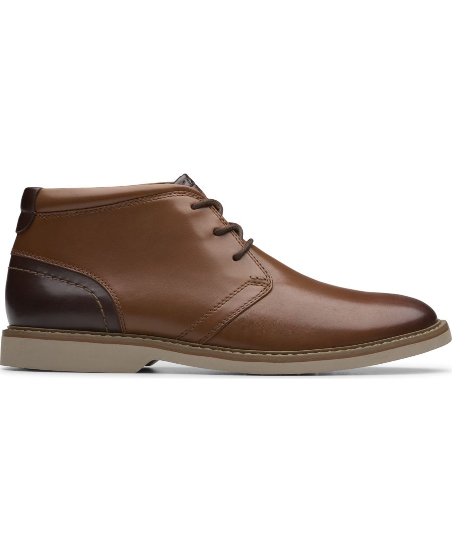 Мужские ботинки Radcliff Mid из коллекции Clarks, Dark tan leather — фото 2