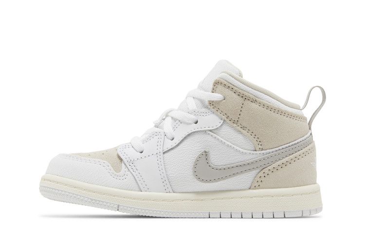 Кроссовки Air Jordan Air Jordan 1 Mid SE Craft TD 'Inside Out - White Sail', кремовый — фото 4