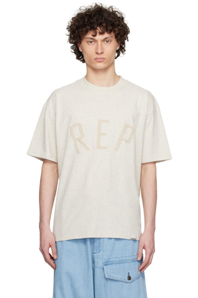 

Серая футболка с аппликацией «Rep» Represent