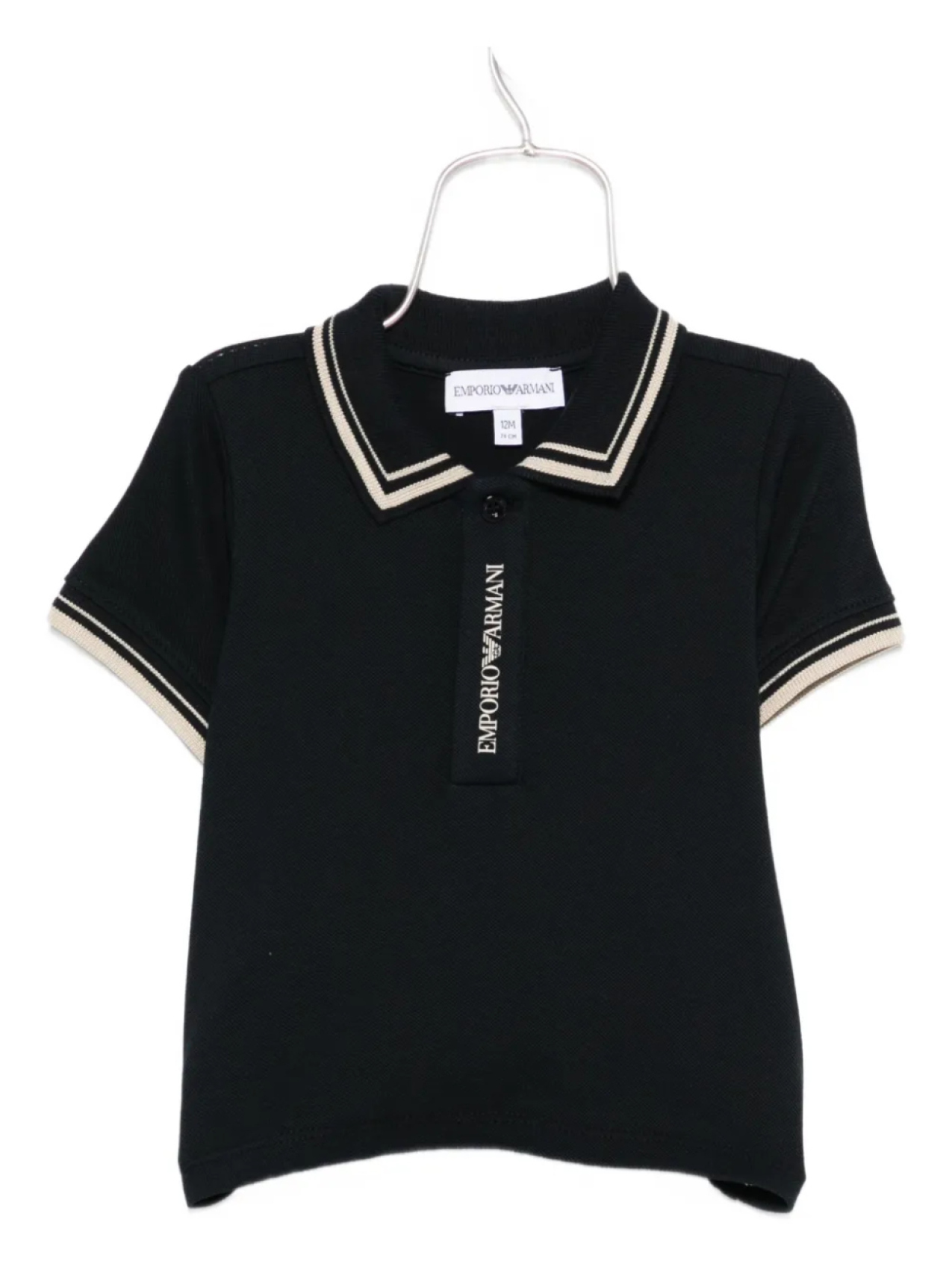 

Детская рубашка-поло Emporio Armani Kids с отложным воротником, синий