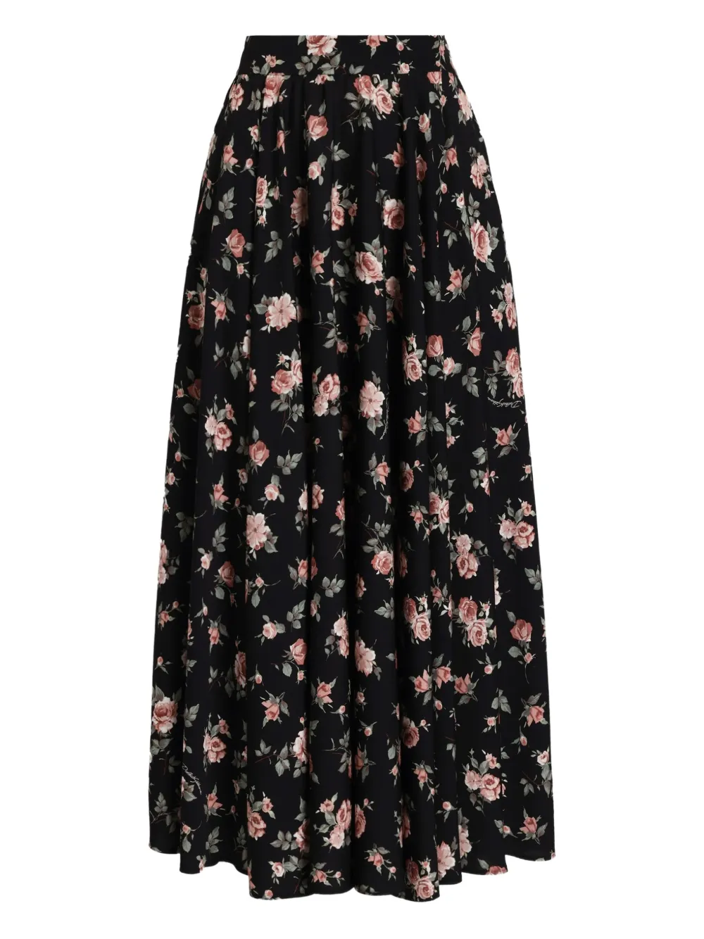 

Юбка миди с цветочным принтом DOLCE & GABBANA, черный