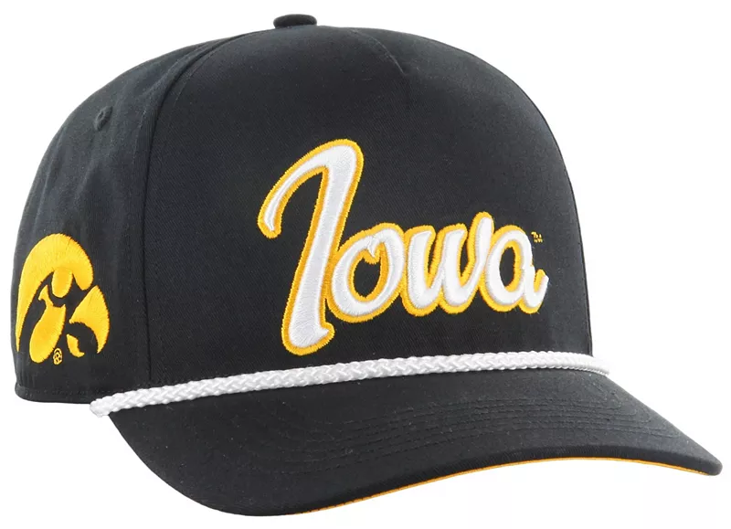 

Мужская черная регулируемая шапка с навесным устройством '47 Iowa Hawkeyes