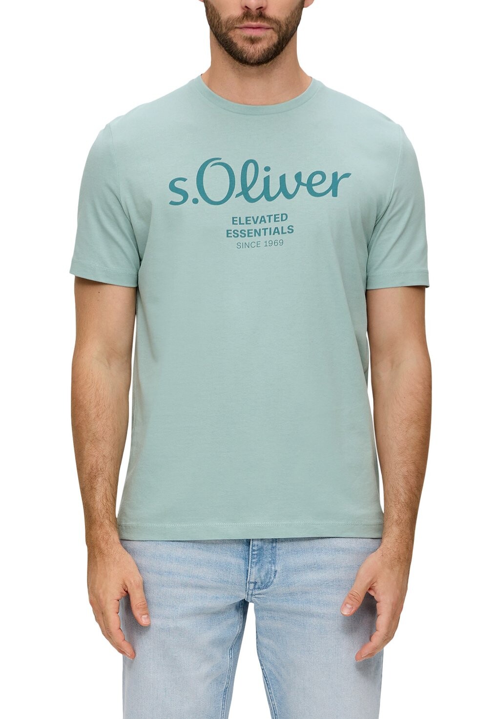 

Футболка с принтом MIT GROSSEM LABEL s.Oliver, зеленый