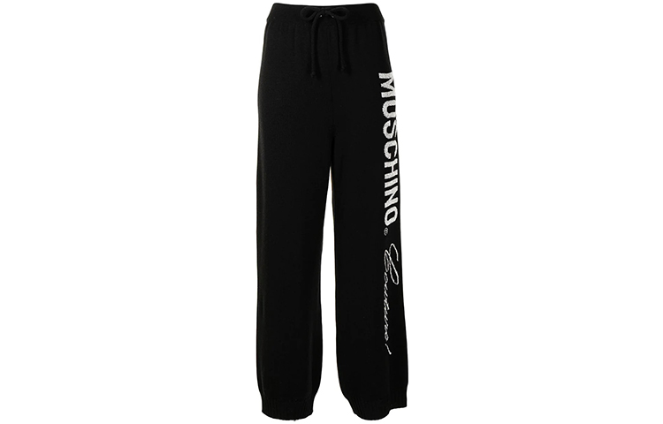 

MOSCHINO Трикотажные спортивные брюки женские черные