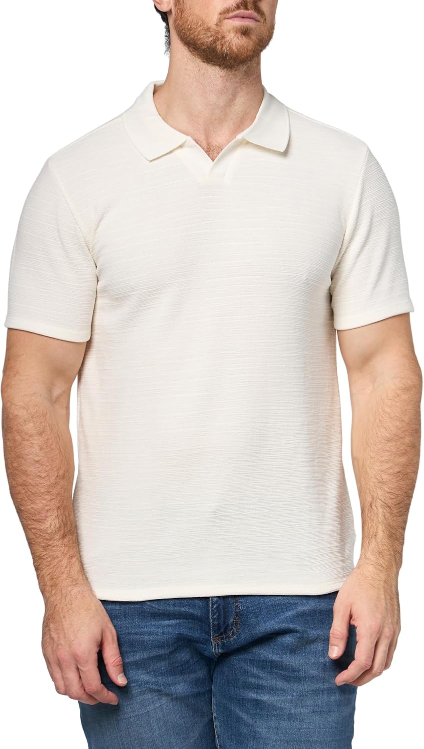 

GUESS Мужская короткая рукав Joel Knit Johnny рубашка, Salt White