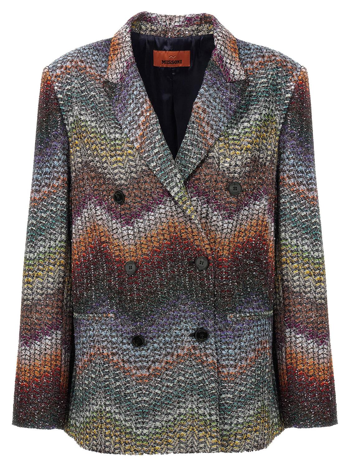 

Вискозный блейзер из ламе с пайетками Missoni, мультиколор