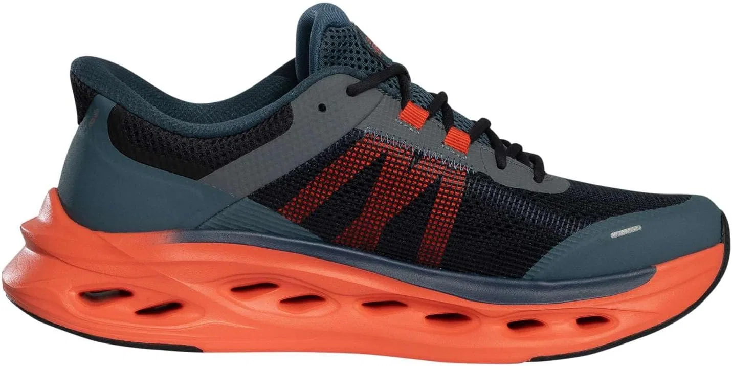 Мужские кроссовки Skechers Slip Ins Max Cushioning Glide Step Trainers, темно-синие/оранжевые — фото 3