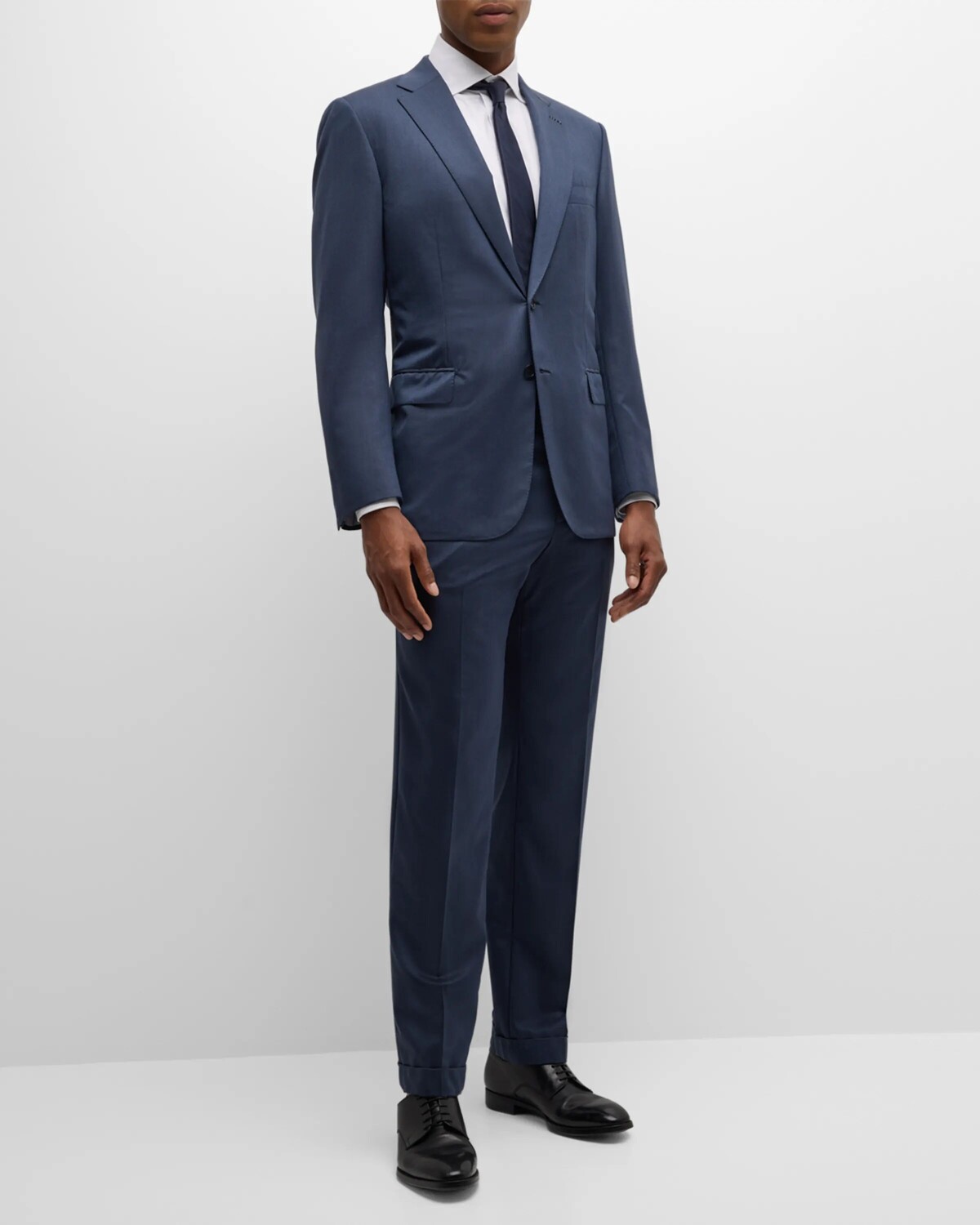 

Мужской однотонный фактурный костюм Brioni, цвет Sapphire