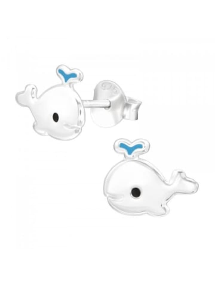 

Alexander York Серьги-гвоздики в виде кита из серебра 925 пробы, комплект из 2 штук