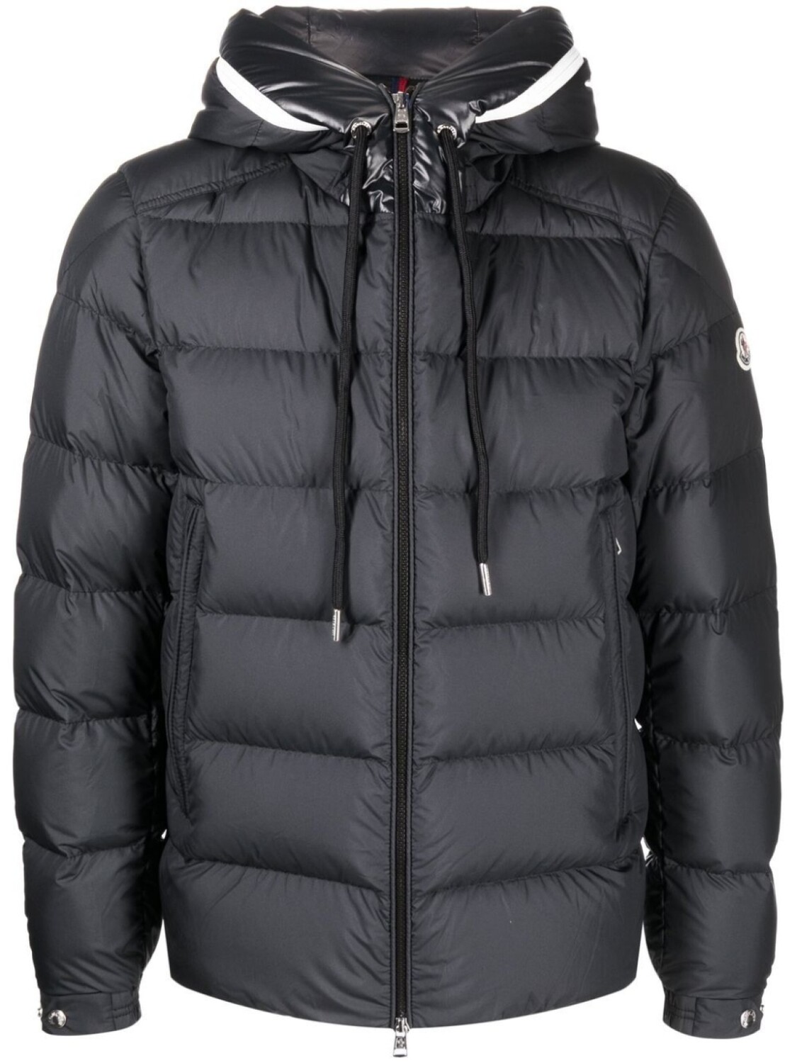 

Moncler пуховик с капюшоном, черный
