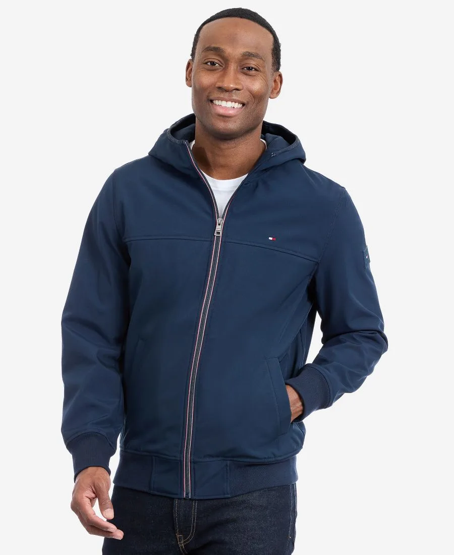 Мужская куртка-софтшелл с капюшоном Tommy Hilfiger, midnight синий — фото 3