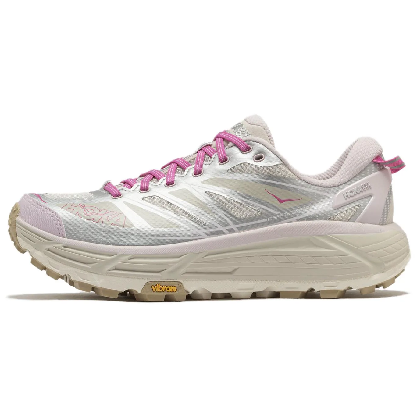 HOKA ONE ONE Mafate Speed 2 Trail Running Shoes Unisex Others Beige Silver
