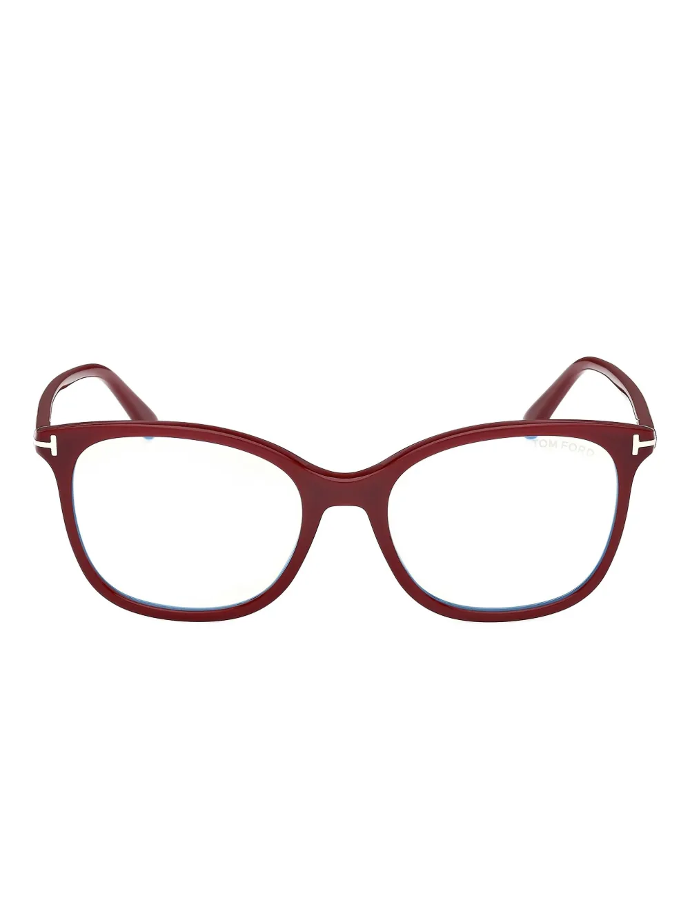 

Округлые очки с петлями на дужках Tom Ford, красный