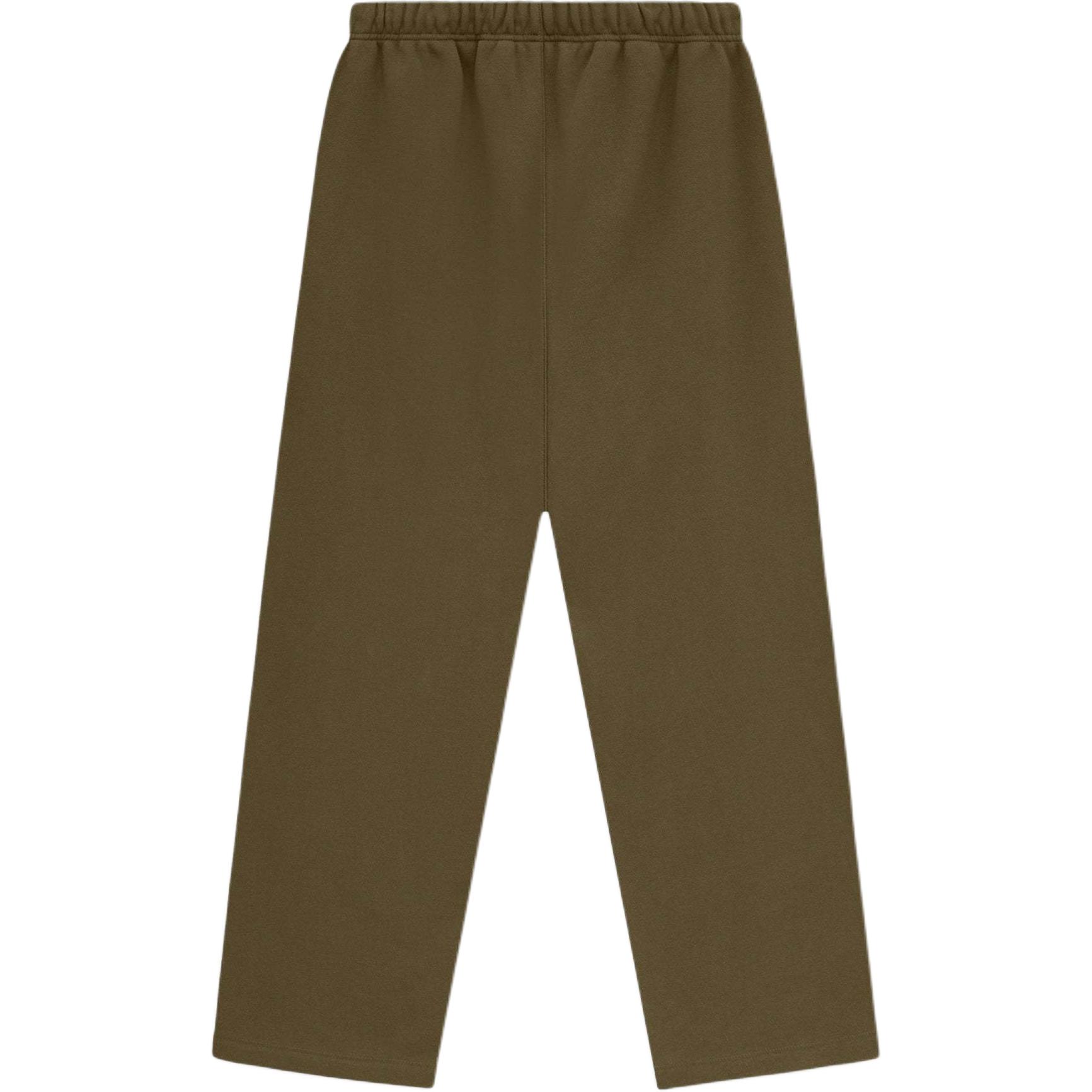 Флисовая свободная спортивная брюки Relaxed Fear Of God Essentials, оливковый — фото 4