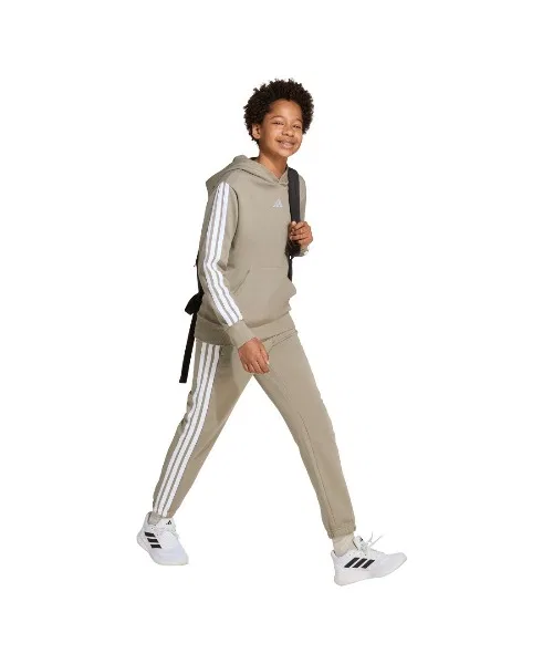 Детская кофта-худи adidas Essentials из коттона, длинный рукав, серая — фото 3