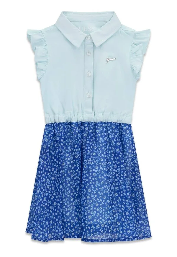 Трикотажное платье Guess, Blumenmuster Blau