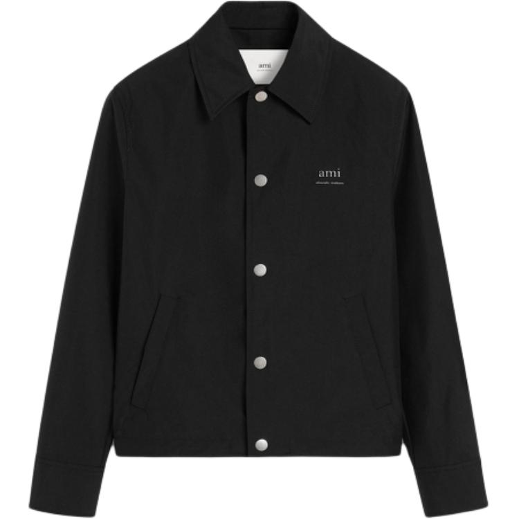 

AMIPARIS Куртка Ami Paris с логотипом и прямым подолом, Black