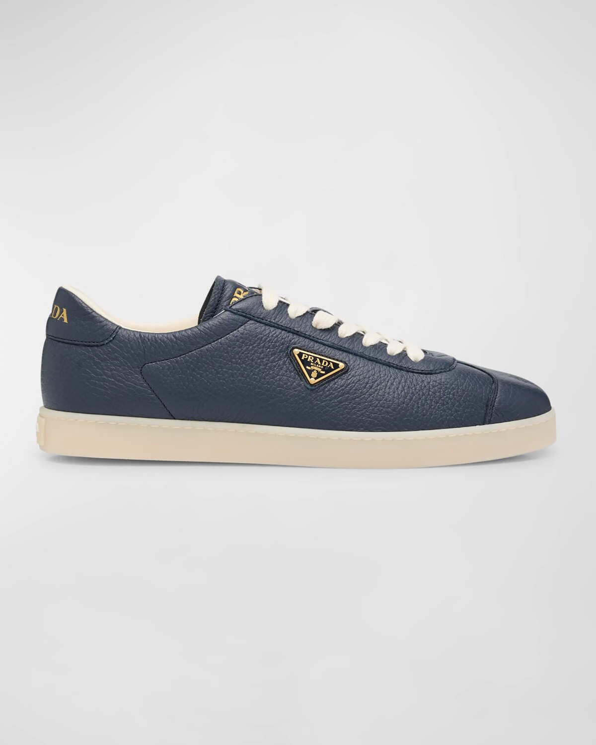 

Мужские низкие кеды Lane из оленьей кожи Prada, цвет Blue
