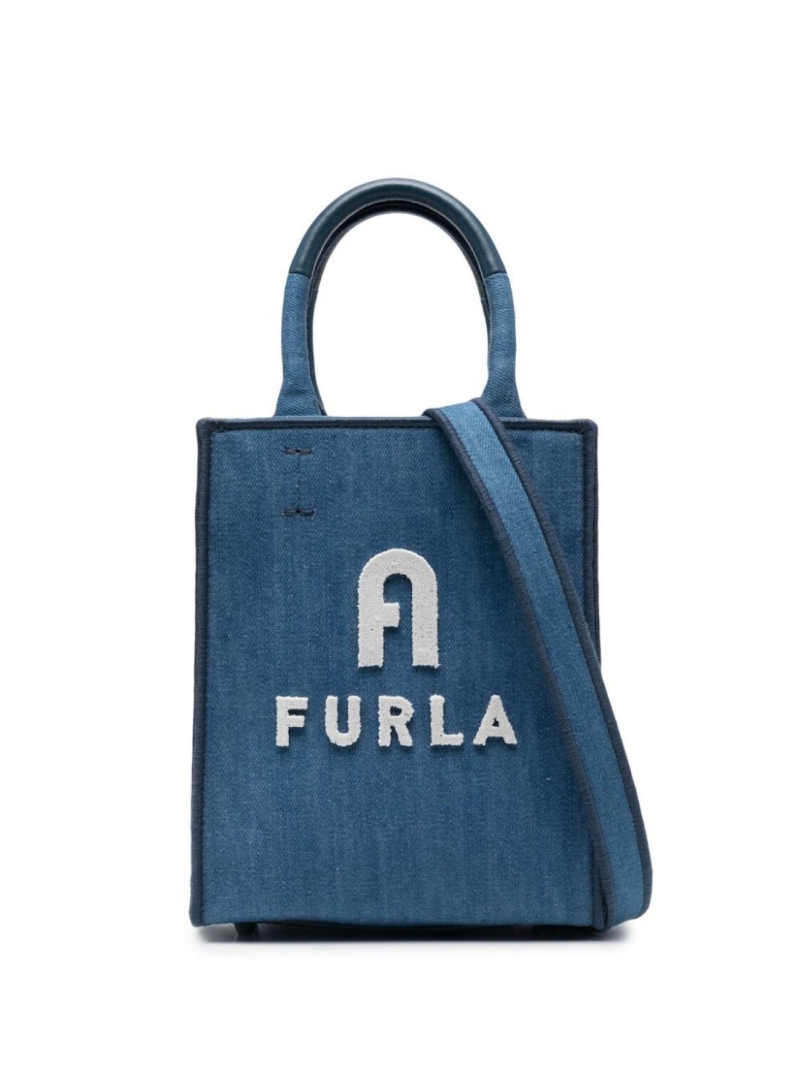 

Furla джинсовая сумка-тоут Opportunity размера мини, синий