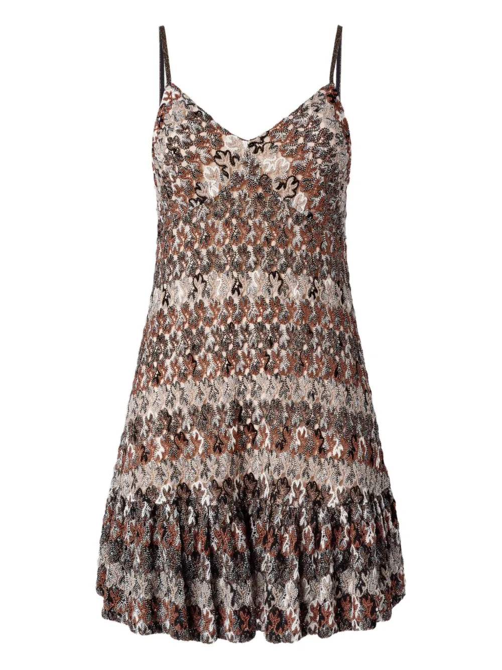 

Мини-платье с камуфляжным узором Missoni, нейтральный