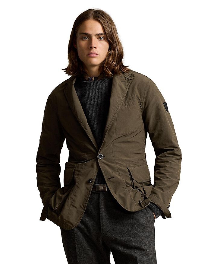 

Саржевый водоотталкивающый пиджак Polo Ralph Lauren, зеленый