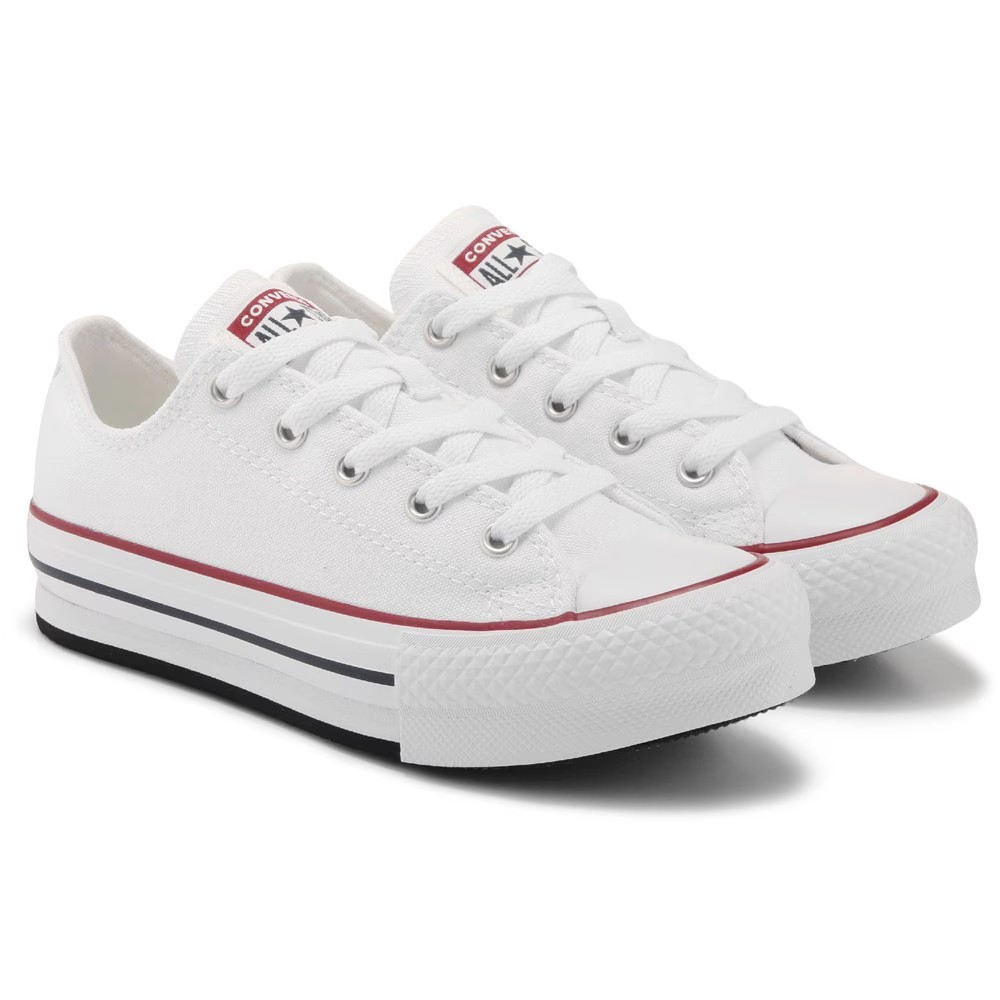 

Chuck Taylor All Star Lift низкие кроссовки для маленьких детей Converse, белый