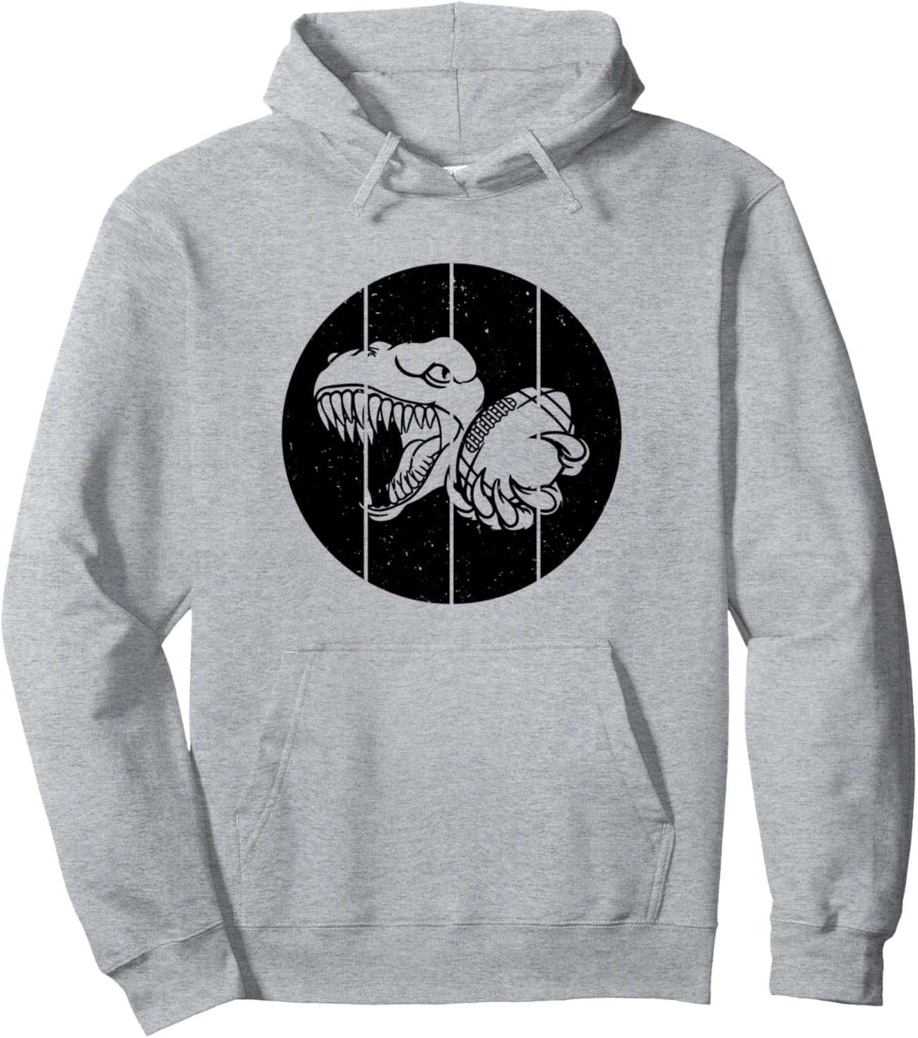 

Худи с изображением американского футболиста-динозавра Funny Football Dino, серый