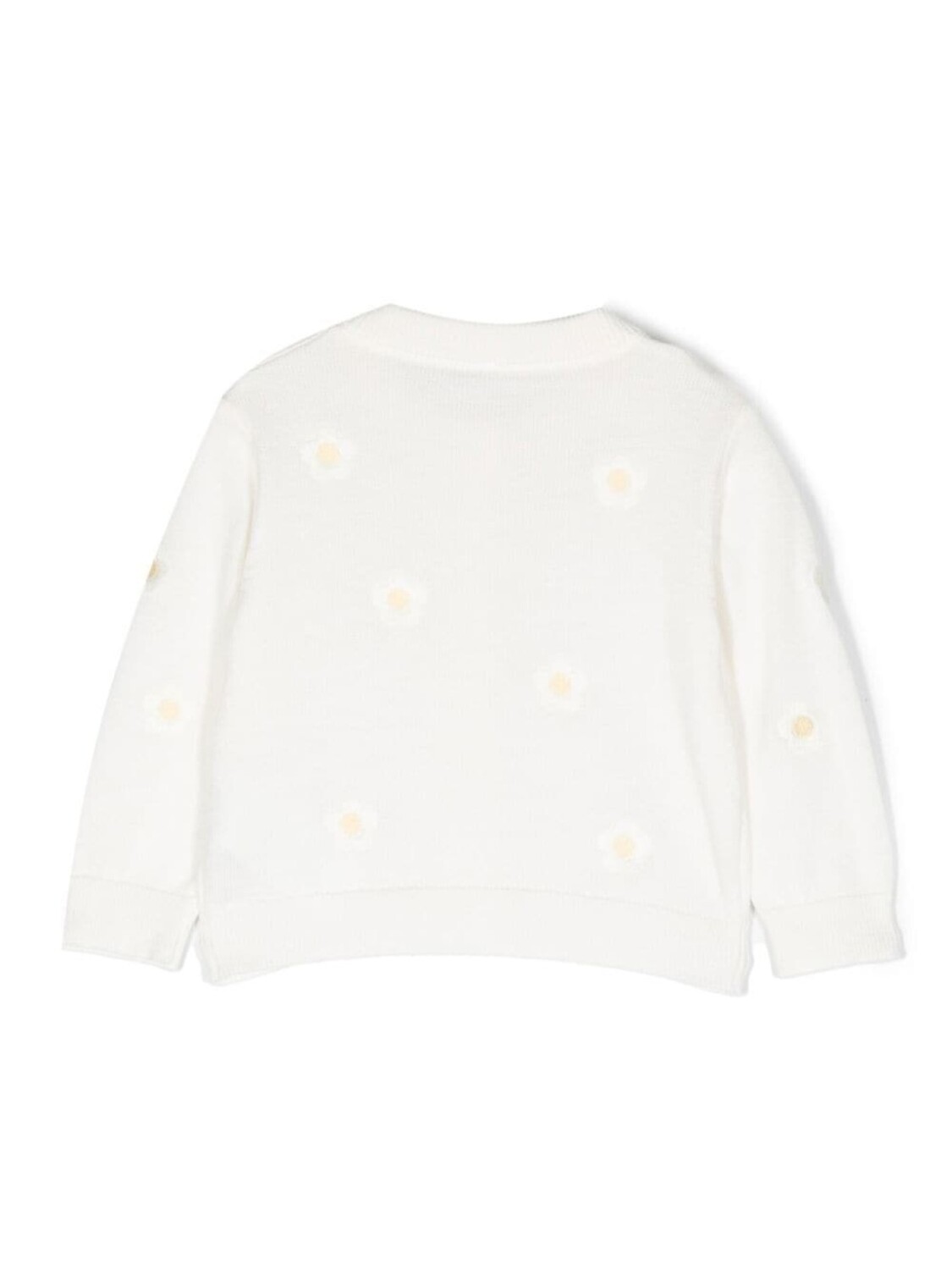 Stella McCartney Kids кардиган на пуговицах с цветочной вышивкой, белый — фото 2