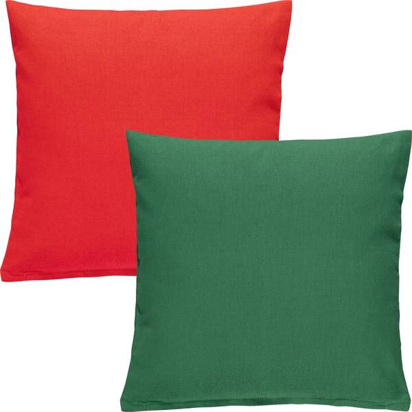 

Чехол на подушку REDBEST 2er-Pack 208730, 40x1x40 см цвет rot/dunkelgrün