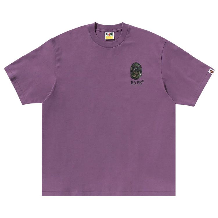 

Футболка BAPE Camo Stone Ape Head Relaxed Fit Tee, Purple