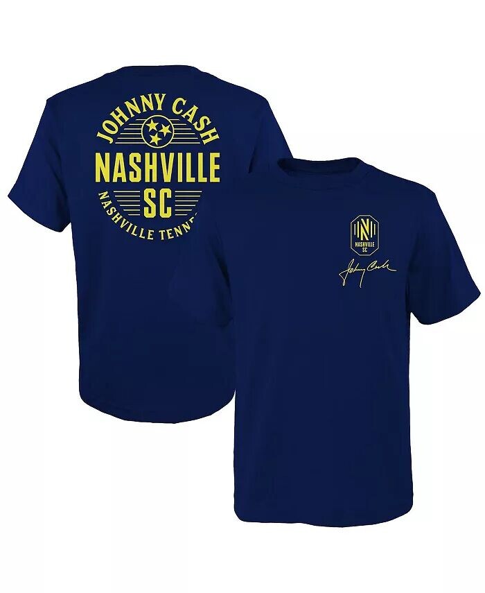 

Темно-синяя футболка Big Boys Nashville SC x Johnny Cash Lines Outerstuff