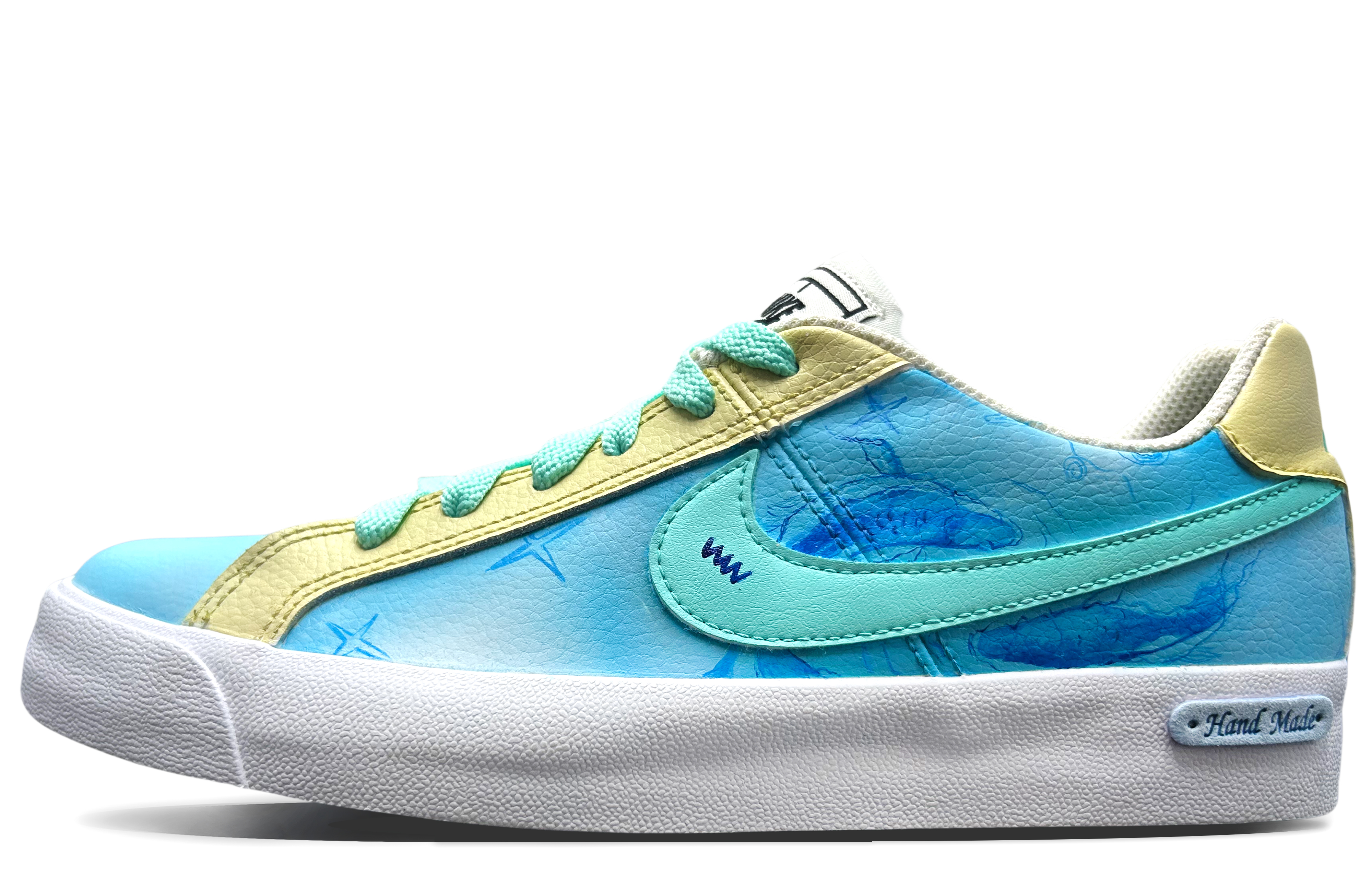 

Кроссовки Nike Court Royale Skateboarding Shoes Women's Low-top White/Blue/Green, белый