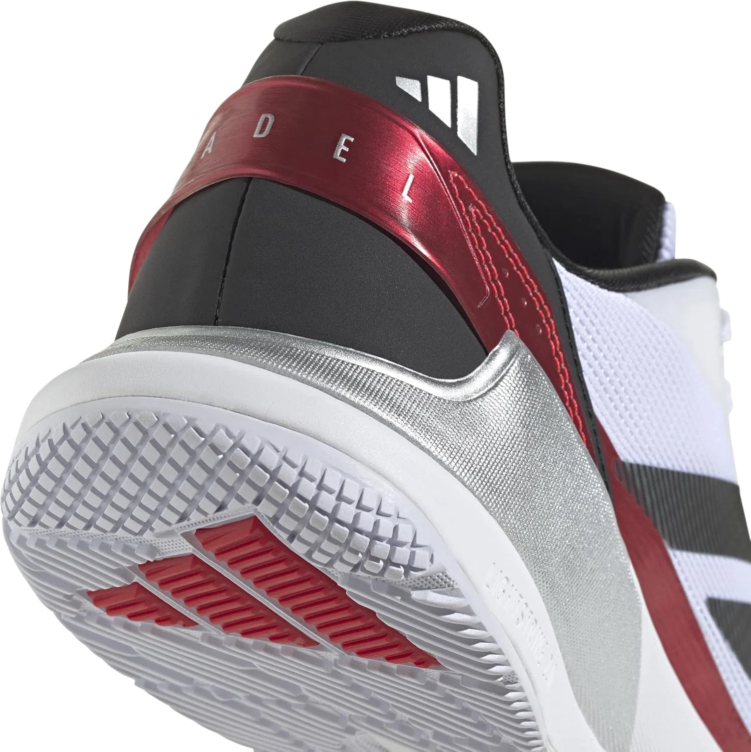Мужские кроссовки для падела Adidas Crazyquick, Cloud White Core Black Lucid Red — фото 4