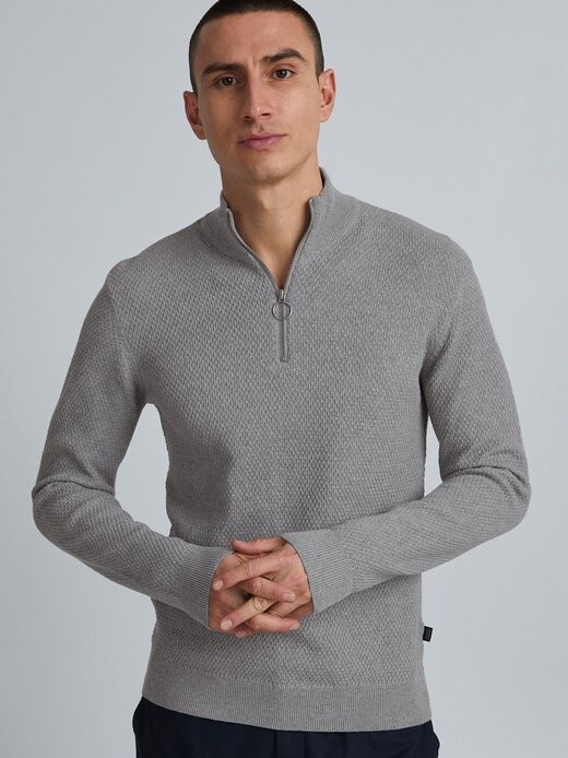 

Свитер с воротником стойкой cfkarlo Casual Friday, серый
