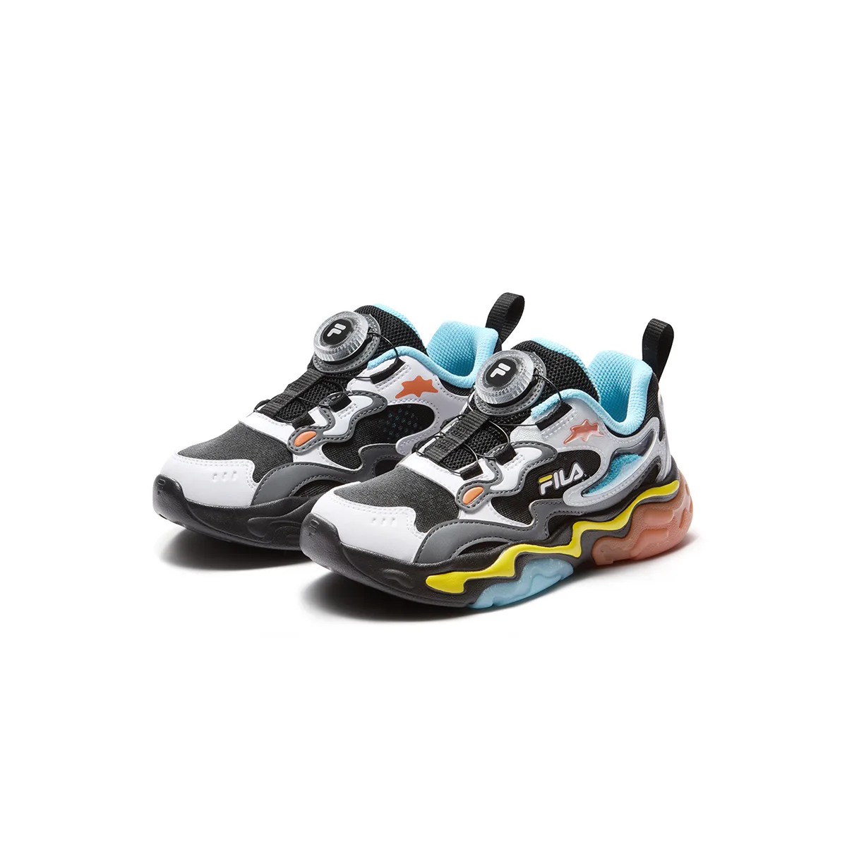 Heritage FHT Synthetic Leather, Textile Outdoor Shoes Kids FILA KIDS, f-bw черный/fila белый — фото 4