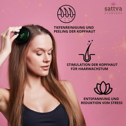 Массажная щетка для кожи головы Sattva для роста волос Sattva Ayurveda — фото 2