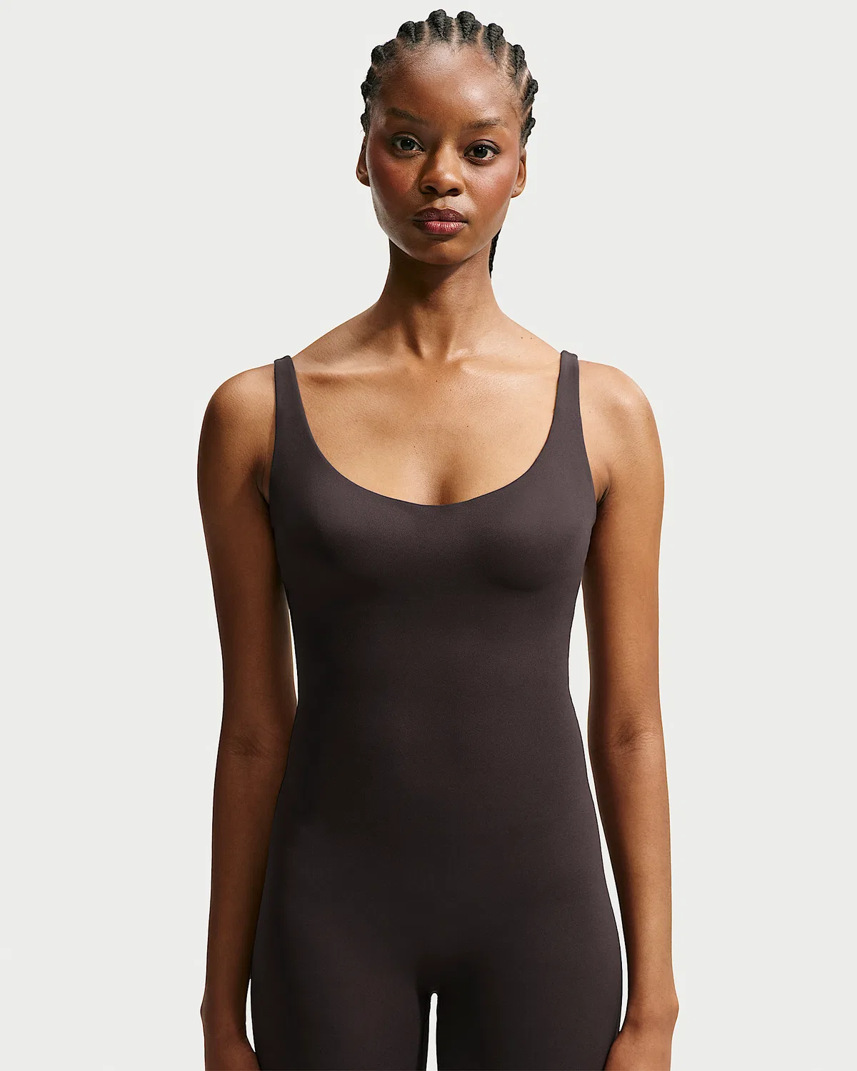 Женский боди NikeSKIMS Studio Stretch, длина 29", NSKM Dark Roast/NSKM Dark Roast — фото 2