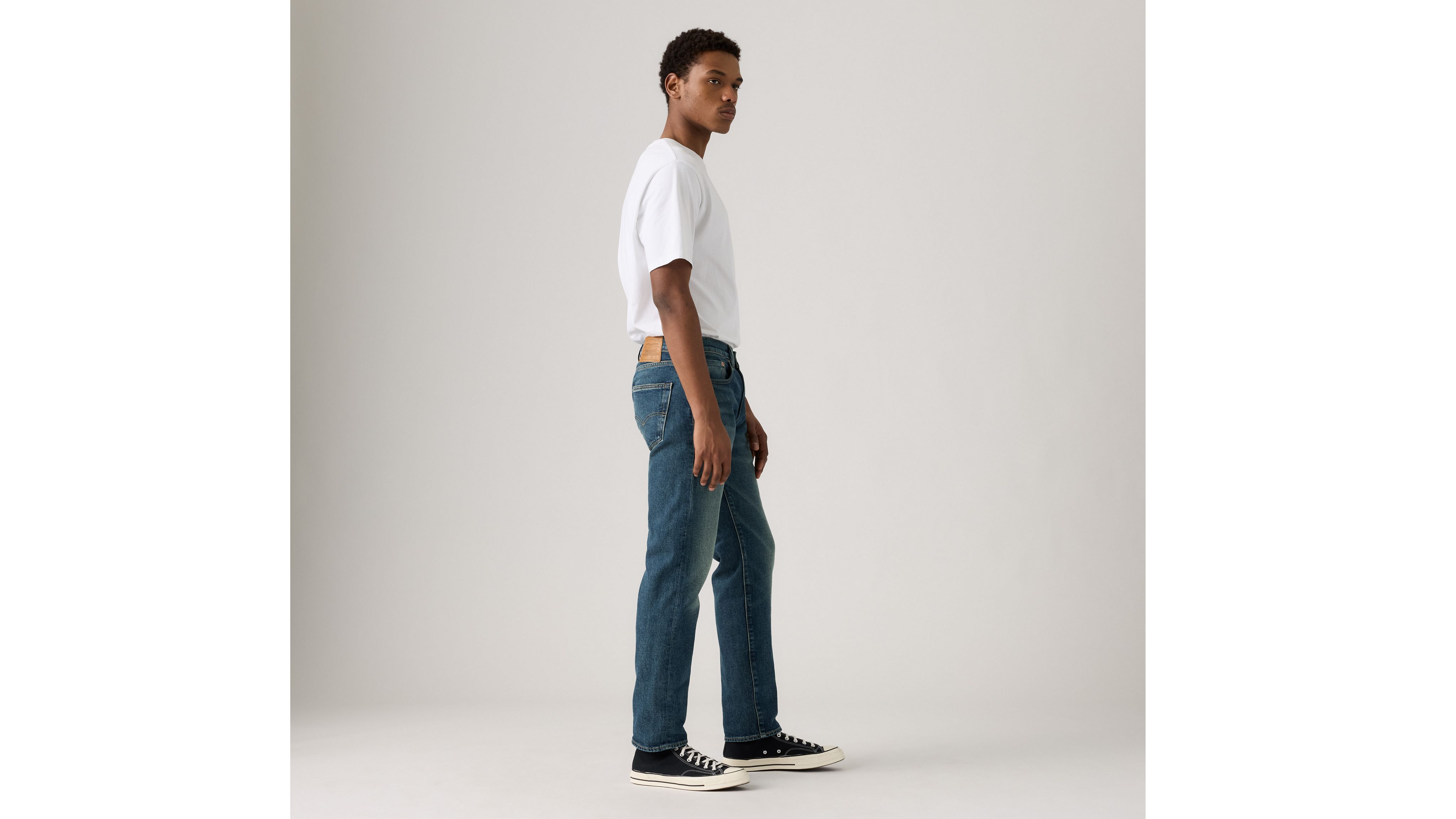 Мужские джинсы 502 Taper Fit Selvedge Levi's, Music To My Ears Selvedge - Dark Wash — фото 4