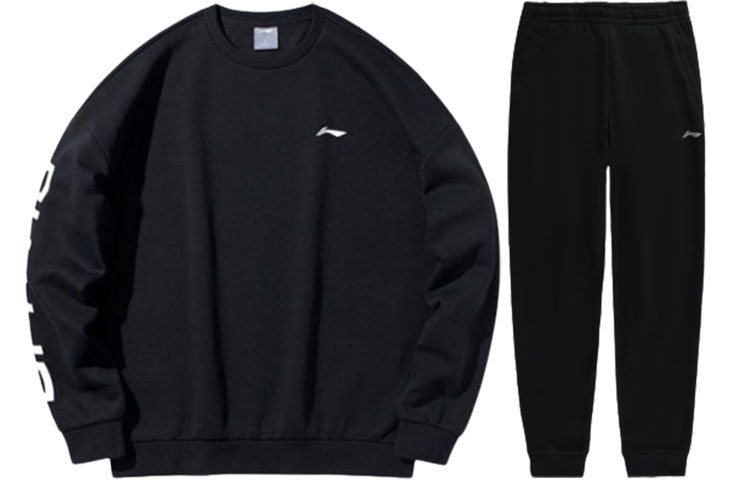 

LINING Комплект Table Tennis Series Sweatshirt Set Men's Black+Black