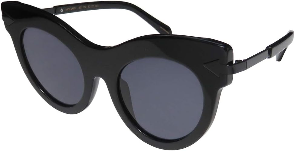 

Солнцезащитные очки Karen Walker Miss Lark в форме «кошачий глаз», в полной оправе, с защитой от 100% UVA и UVB лучей. Престижный дизайнерский ретро-стиль, солнцезащитные очки высокого класса (размер линз 52-22-145, черный), Smoke