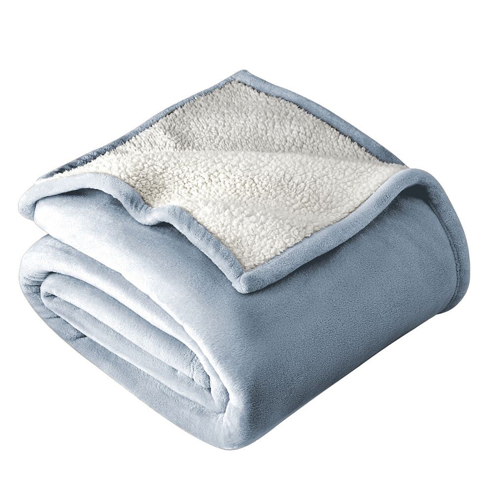 

Шерповое флисовое одеяло Bare Home, цвет Dusty Blue