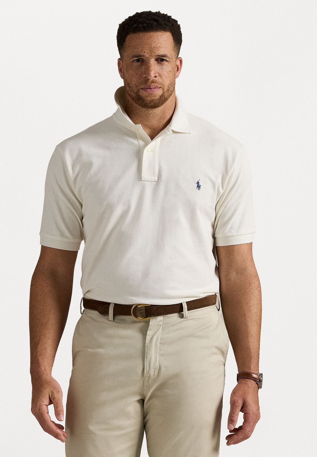 

Поло THE ICONIC MESH POLO SHIRT Polo Ralph Lauren Big & Tall, белый