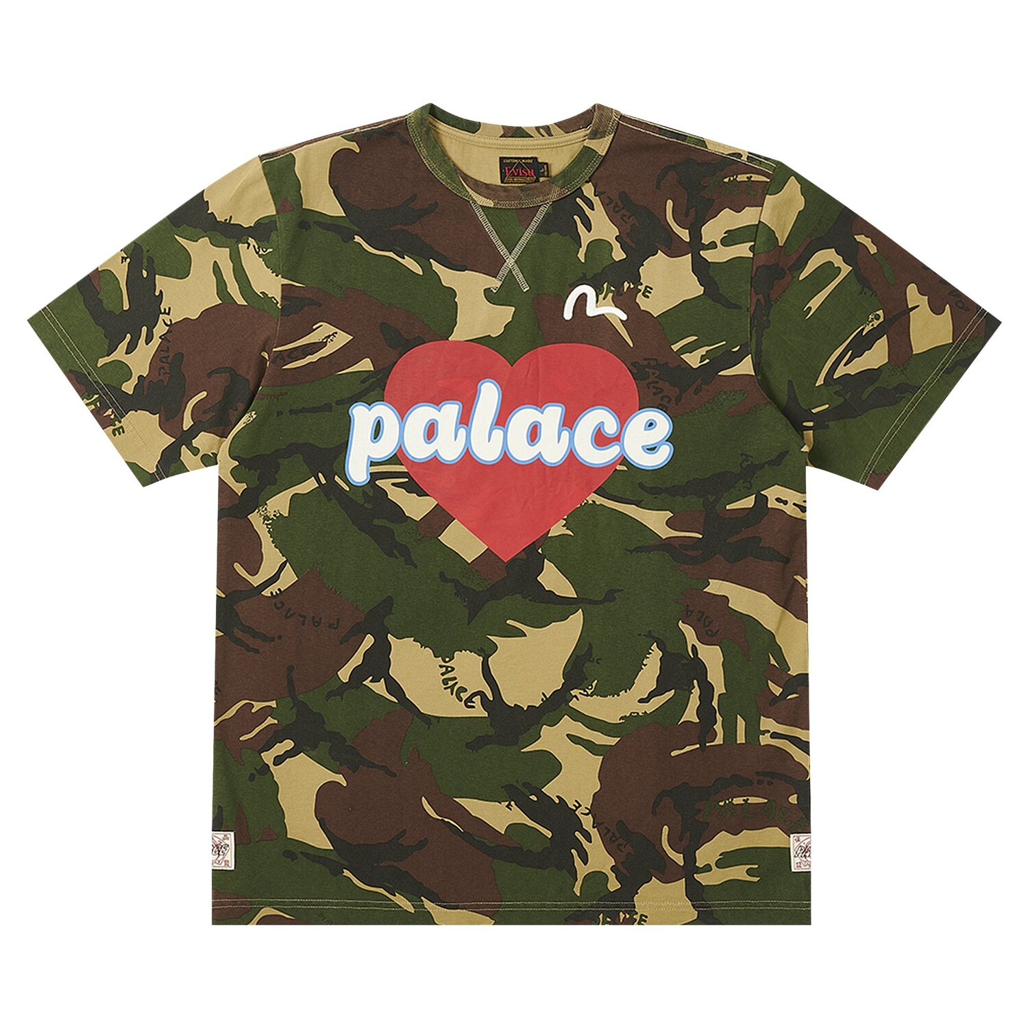 

Футболка Palace x Evisu Heart, камуфляж